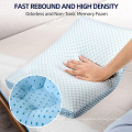 Ice silk fabric memory foam drilled pillow